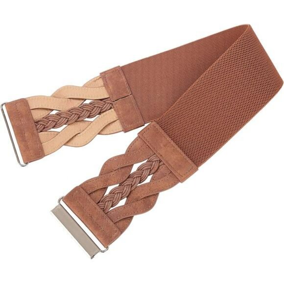 Womens wide elastic waist belt stretchy vintage retro fashion cinch belt for dre - Picture 4 of 8